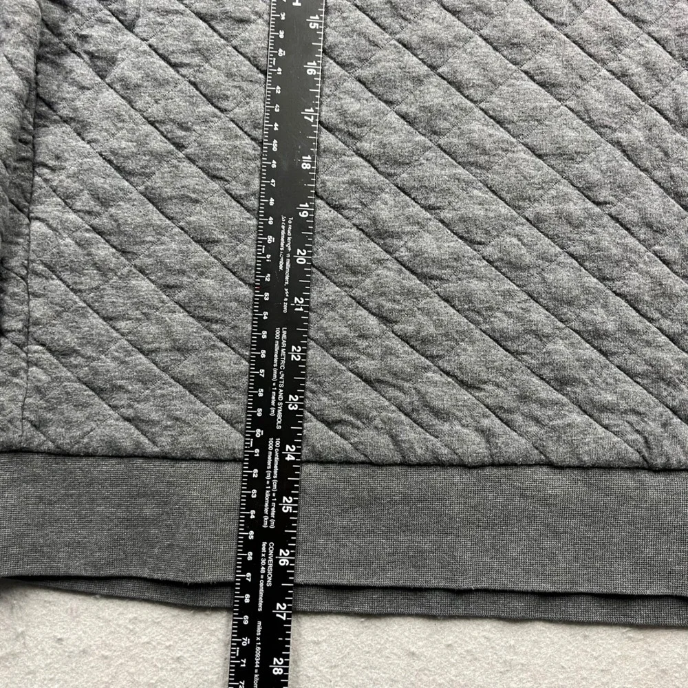 Patagonia Mens Cotton Quilt Snap-T Pullover Grey Navy Blue Size L 1750